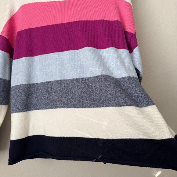 Talbots Womens Multicolor Striped Sweater Pullover Longsleeve Soft Top Size XL - Picture 5 of 11